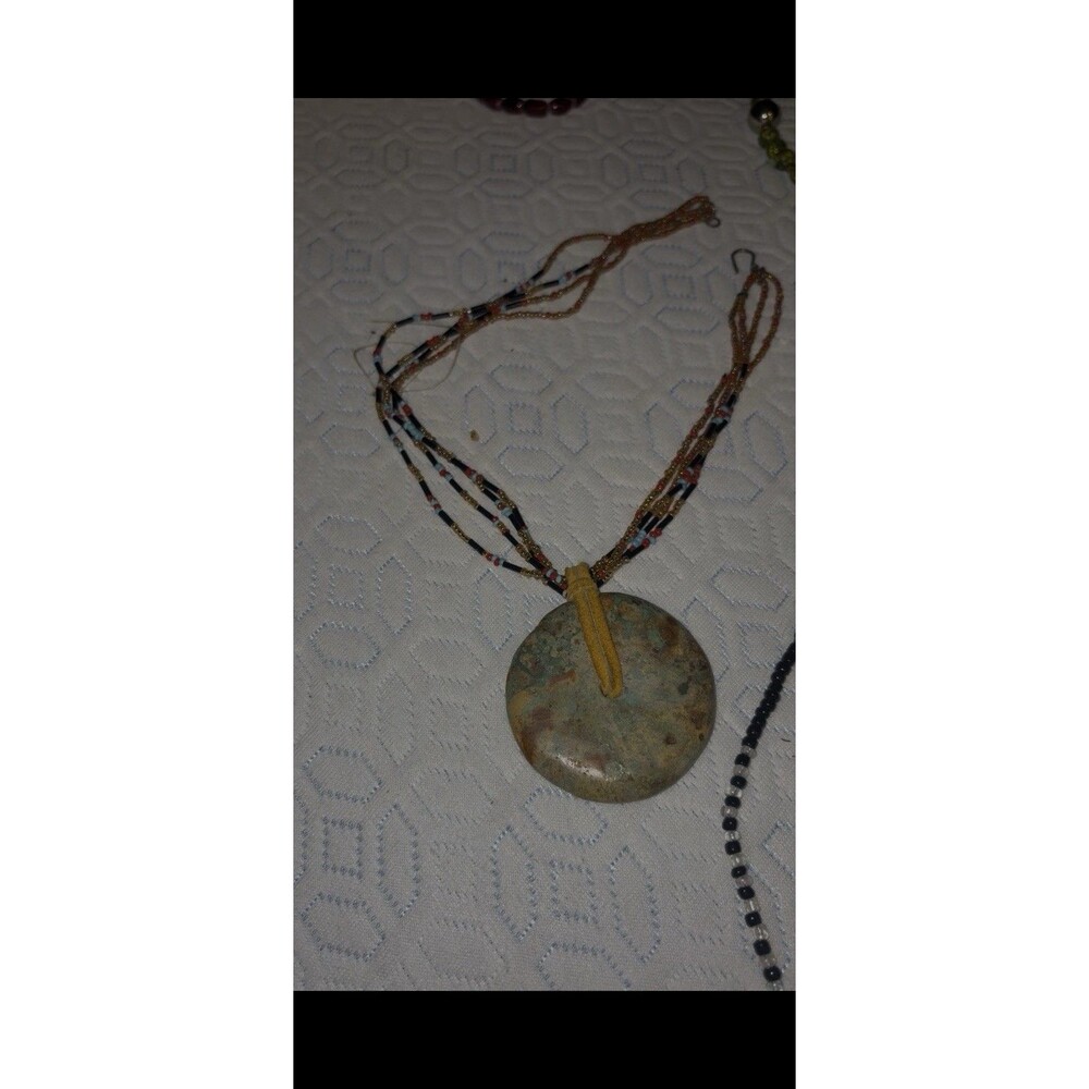 Turquoise Seed Bead Necklace